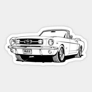 Drive A Mustang | Cool Car Shirts Sticker